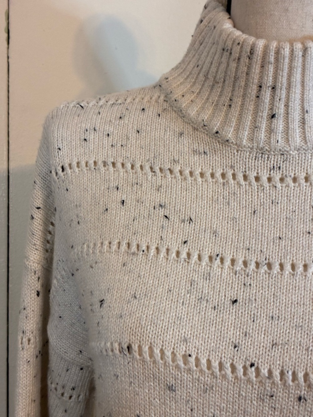Talbots/Haven Cream Knit Women's Cotton Sweater